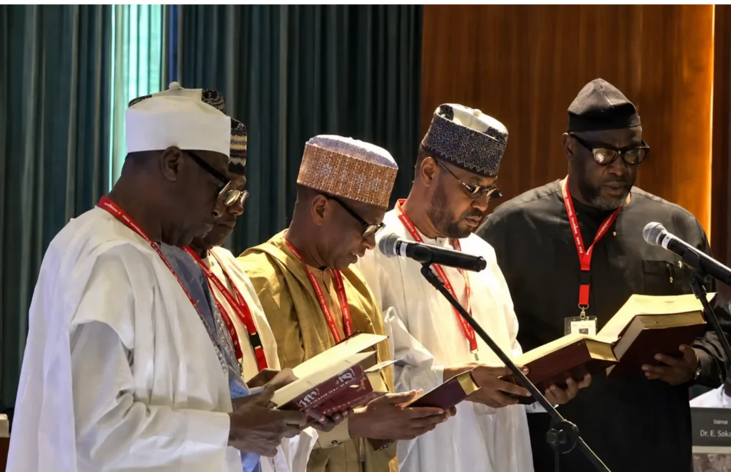 President Tinubu administers oath of office to newly appointed Federal Commissioners