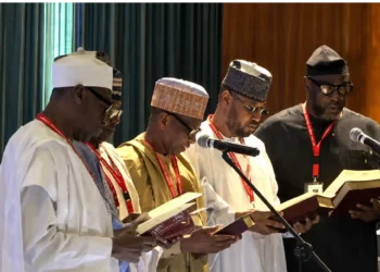 President Tinubu administers oath of office to newly appointed Federal Commissioners