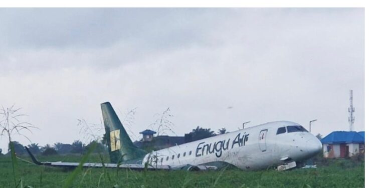 Enugu Air Aircraft Skids Off Runway at Benin Airport